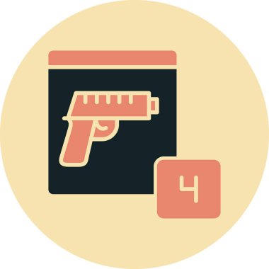 Silah. Web simgesi basit illüstrasyon