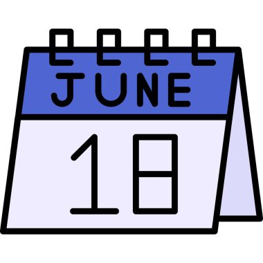 18 Haziran satır simgesi tasarımı