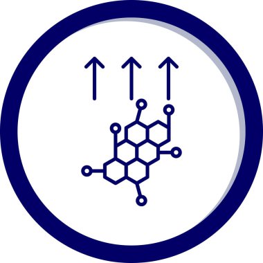 Molekül simgesi vektör illüstrasyonu.