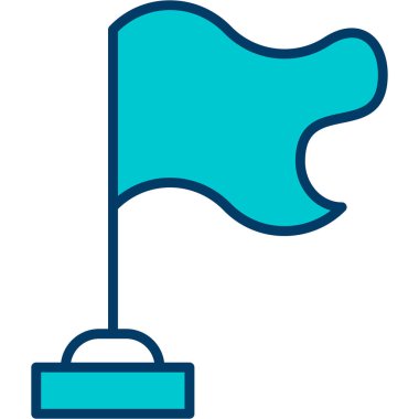 bayrak ikonu vektör illüstrasyonu