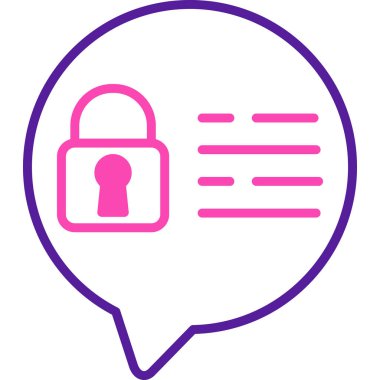 Bir kilit simgesinin vektör illüstrasyonu