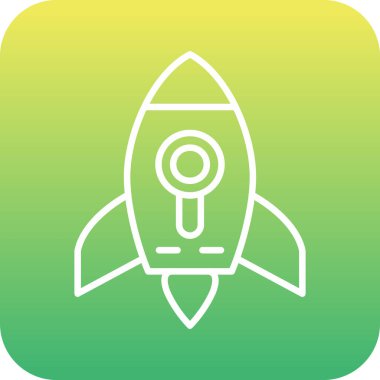 Benzersiz Roket Vektör Kabartma Simgesi