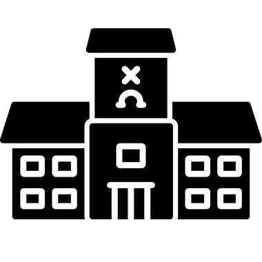 Hastane inşa vektör illüstrasyonu