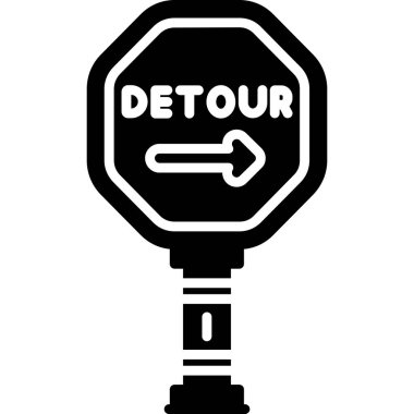 Go tur işareti, vektör illüstrasyonu