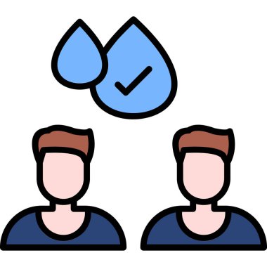 iki el simgesi, vektör çizim