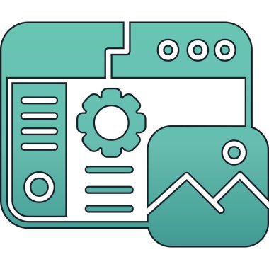 Web simgesi vektör illüstrasyonu