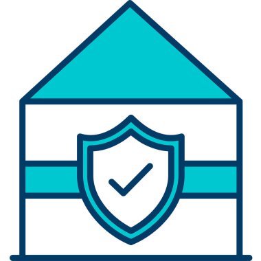 Kalkan. Web simgesi basit illüstrasyon