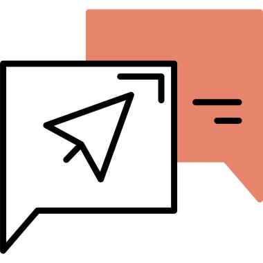 Sohbet mesajı. Web simgesi