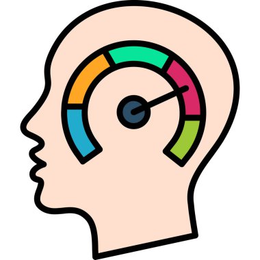 Beyin. Web simgesi basit illüstrasyon