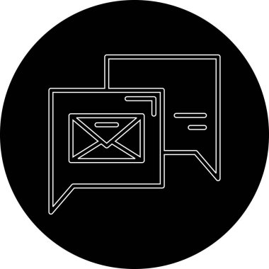 ileti ikonu vektör illüstrasyonu