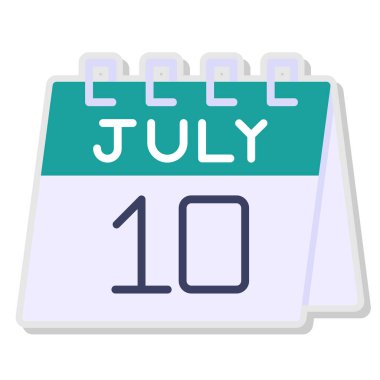 Bir günlük takvimdeki 10 Temmuz tarihi