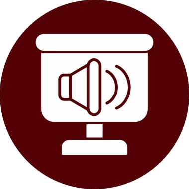 Sunum web simgesi. Basit tasarım. vektör illüstrasyonu