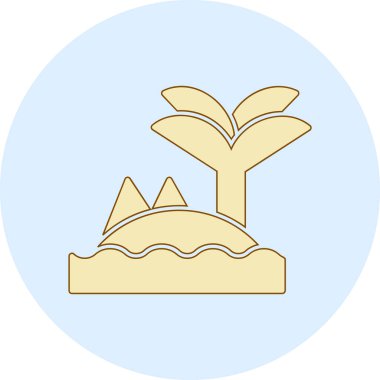 Bir bitki simgesinin vektör illüstrasyonu