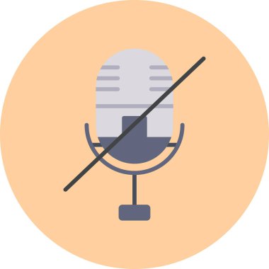 Mikrofon. Web simgesi basit illüstrasyon