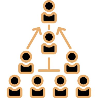 iş insanları grup simgesi düz stil