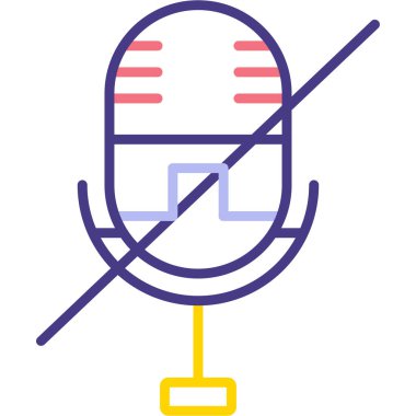 Mikrofon. Web simgesi basit tasarım