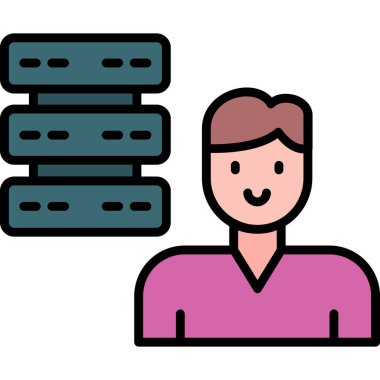 Adamım. Web simgesi basit illüstrasyon