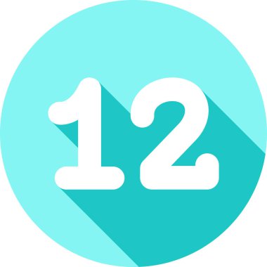 Tek bir sayı simgesinin vektör illüstrasyonu