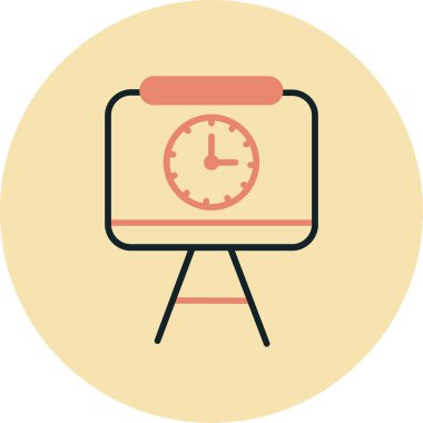 Saat simgesi. vektör illüstrasyonu