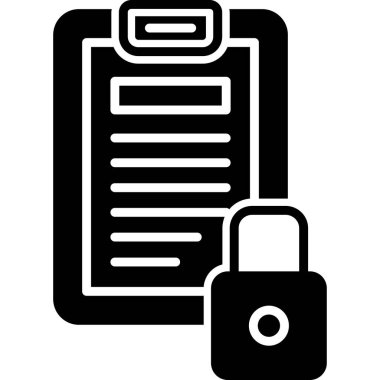 Kilitli ve kilitli klasör. vektör tasarımı ögesi