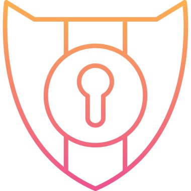 Kalkan. Web simgesi basit illüstrasyon