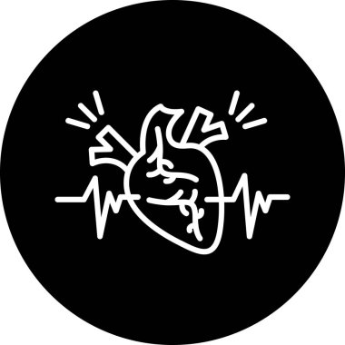 Bir kalp simgesinin vektör illüstrasyonu