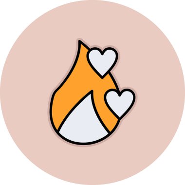 Sevimli bir karikatür kalbin vektör çizimi