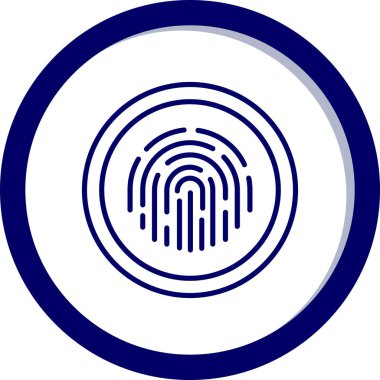 parmak izi modern simge, vektör illüstrasyonu