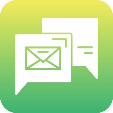 Vektör e-posta düz simgesi