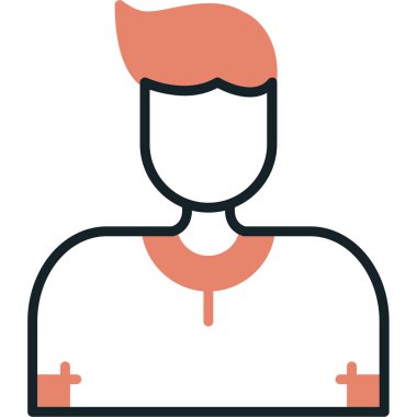 avatar insan simgesi ana hatları biçiminde