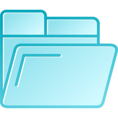 Beyaz arkaplanda mavi dizin simgesi.