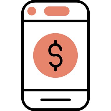 mobil bankacılık simgesi vektör illüstrasyonu