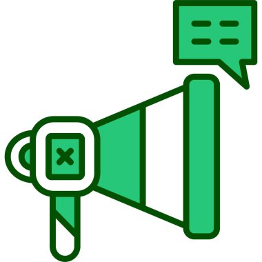 Megafonlu hoparlör. resimleme tasarımı