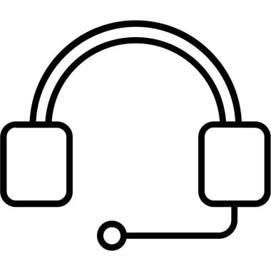 Kulaklık. Web simgesi basit illüstrasyon