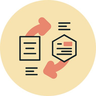 Belge ile birlikte bir belgenin vektör simgesi