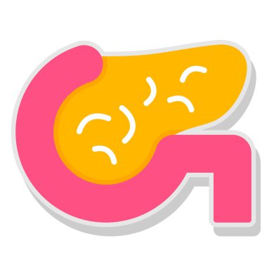 Mide ikonu. Web için mide vektör simgelerinin basit çizimi