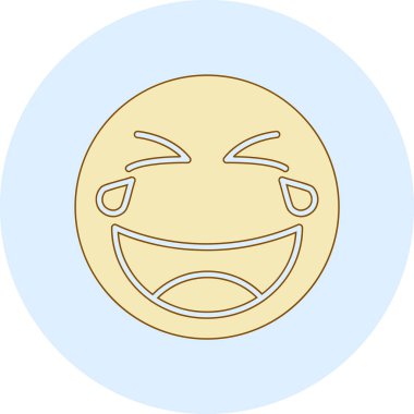 Bir yüz simgesinin vektör illüstrasyonu