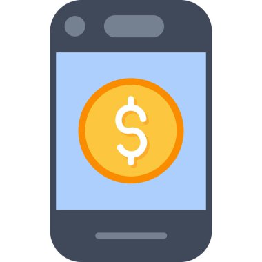 Dolar. Web simgesi basit illüstrasyon