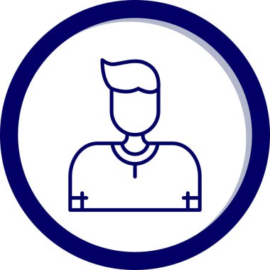 Man avatar vektör illüstrasyonu