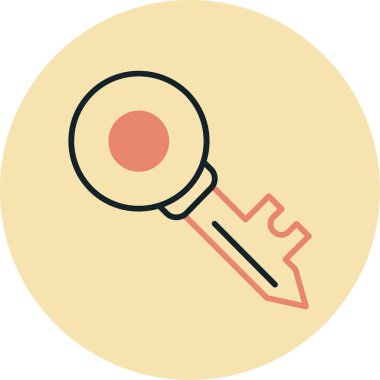 Anahtar simgesi vektör illüstrasyonu