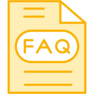 Faq. Web simgesi basit illüstrasyon