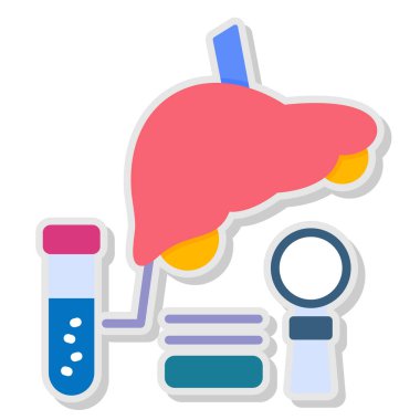 karaciğer simge vektör çizim