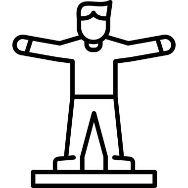 İsa heykeli, simge, vektör illüstrasyonu