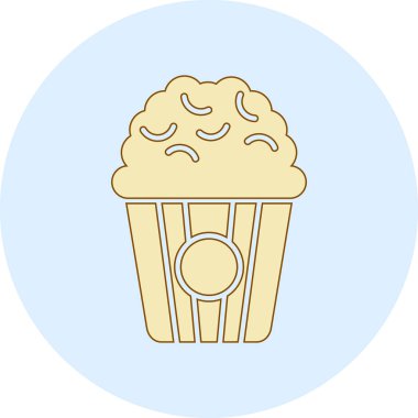 cupcake simgesi, vektör illüstrasyonu