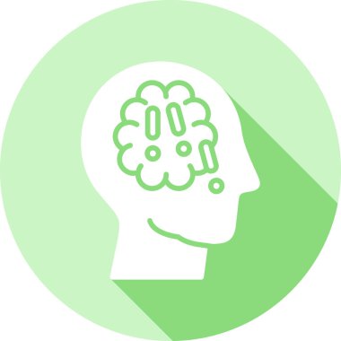 Beyin. Web simgesi basit illüstrasyon