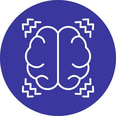 Beyin. Web simgesi basit illüstrasyon