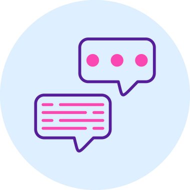 Konuş. Web simgesi basit illüstrasyon