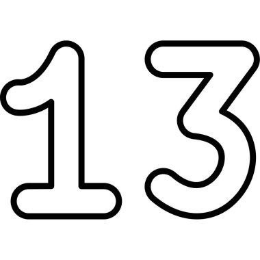 Ana hatlar biçiminde bir numaralı taslak simgesi