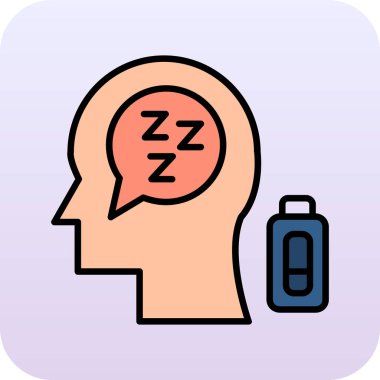 Beyaz arkaplanda izole edilmiş ana hatlı uyku maskesi simgesi. vektör.