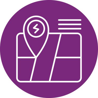 konum haritası simgesi, modern vektör illüstrasyonu